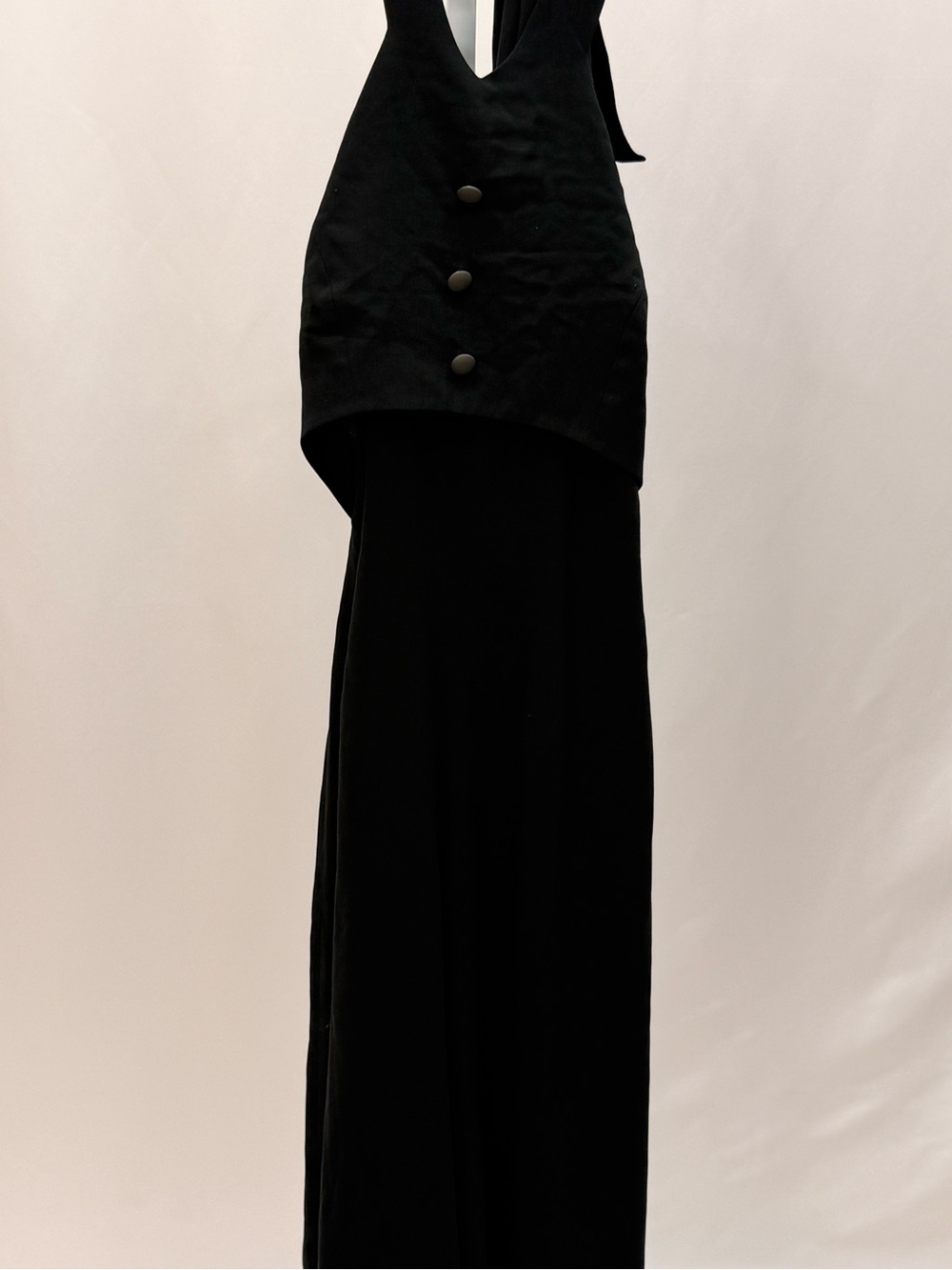 Reggio Vintage Black Halter Jumpsuit Size 8 Formal Evening Made in Hong Kong